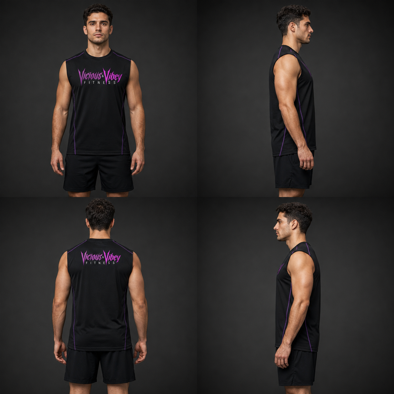 Men’s Shoulder-Cut Training Vest — Front