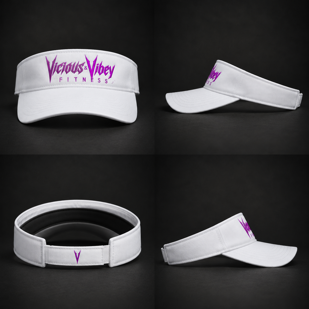 White Training Visor — Front
